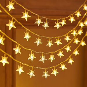 LED Fairy String Lights Battery Powered – Star Light for Party Wedding Garden Christmas Decoration Flower Ring Lights