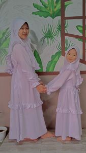 GAMIS IBU ANAK BAHAN KATUN PM - GAMIS IBU DAN ANAK SYARI - COUPLE MOMS+KIDS - GAMIS TERBARU