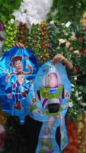 Balon ulang tahun foil karakter Toy Story woody buzz satuan