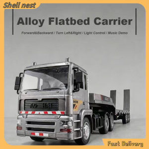 Alloy Flaptbed Carriers Remote Control Extended Trailer Engineering Truck Transport Truck Toy Outdoor Activities Toy