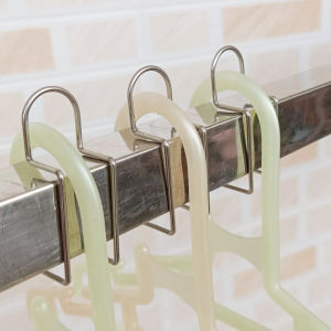 304 Stainless Steel Square Tube Windproof Clothesline Anti-slip Clamp Type Drying Clothes Hook Home Organization Storage