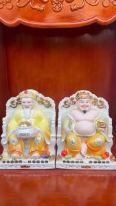 [10inch] Tượng Thần Tài Thổ Địa ngồi ghế- Sứ Đức Hóa cao cấp nhập khẩu Đài Loan Cao 25cm