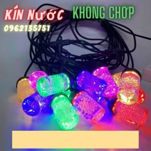 Dây đèn LED KÍN NƯỚC Trang trí ngoài trời 5m - 10 bóng /10m - 15 bóng KIỂU TRỤ - BI BỌT