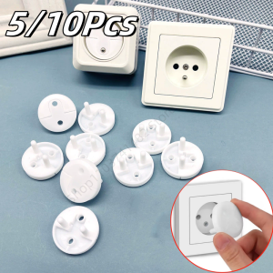 5/10Pcs White Electrical Safety Socket Protective Cover Baby Care Safety Guard Children Anti Electric Shock Protectors