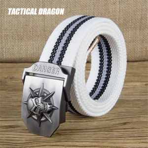 Tactical Dragon brand mens belt smooth buckle canvas belt casual work pants belt version trendy male student youth outdo