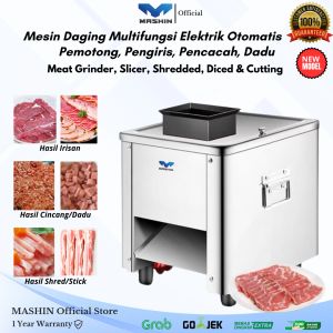 Mesin Pemotong Pengiris Daging Elektrik Komersial (Sliced Shredding Diced Grinder)