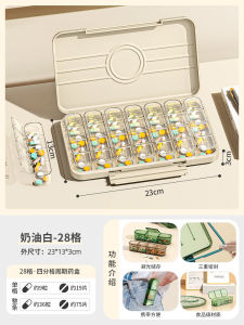 Portable Weekly Pill Box for Elderly by The Good Queen Easy-to-Carry Reminder Medication Organizer Compact Storage Container