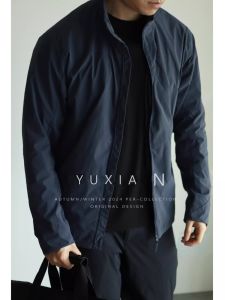 Traveler Series Lightweight Spring Autumn Stand Collar Windproof Jacket Business Outerwear Commuting 2025 Standard Fit Nylon