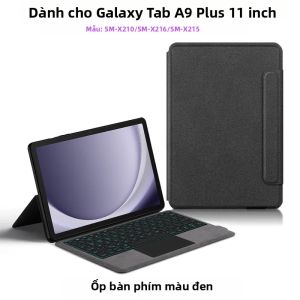 AJIUYU | Ốp Bàn Phím Có Đèn Nền Cho Samsung Galaxy Tab S10 FE S9 FE 10.9" XM-X520 X510 Có Chân Đế Tương Thích Với S7 S8 S9 A8 10.5"
