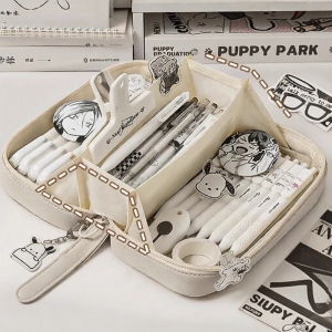 DANLIE | Ins Style Transparent Spacious Pencil Case Large Capacity