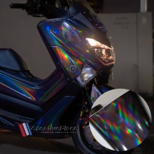 sticker skotlet hologram hitam / scotlite hitam hologram