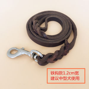 Cowhide Dog Hand Holding Rope Medium Large Dog Golden Retriever/German Shepherd Malinois Genuine Leather Dog Leash Dog Chain Leather Belt