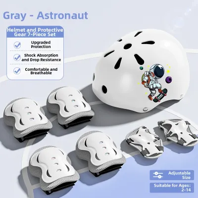 SUPER YOUNGSTER | Child Safety Gear Skateboard Set Knee Pads Elbow Pads Anti-Fall Bike Riding Helmet