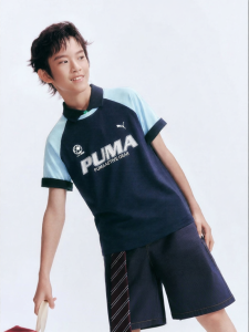PUMA | Sweat-Absorbent Fast-Dry Raglan Sleeve Kids T-Shirt