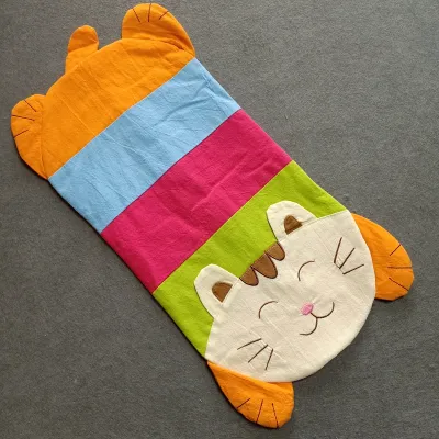 Cotton Embroidered Cute Cat Cartoon Pillowcase