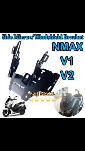 Universal Adjustable Bracket Side Mirror/Windshield Visor Bracket For Yamaha NMAX 2020 V1 V2 With Bolts Set