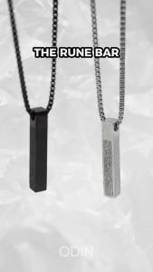 Dây chuyền ODIN RUNE BAR | Phong cách cổ xưa tối giản | Tặng kèm box ODIN| Thép Titan 316L | Bảo hành 12 tháng