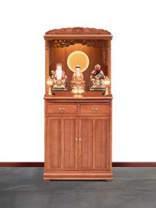 For Home Solid Wood Buddha Niche New Chinese Style Clothes Closet Modern Light Luxury Small Altar Altar Worship Table Guan Gong Buddha Cabinet Shrine