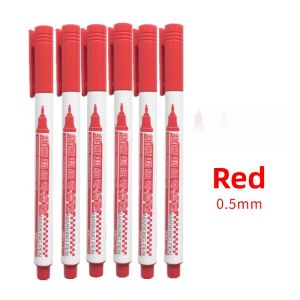 Waterproof Quick-drying 1.0mm Fine Point Marker Pen Single Head Black Non-fading Construction Site Marking Pen Oil-based Pen
