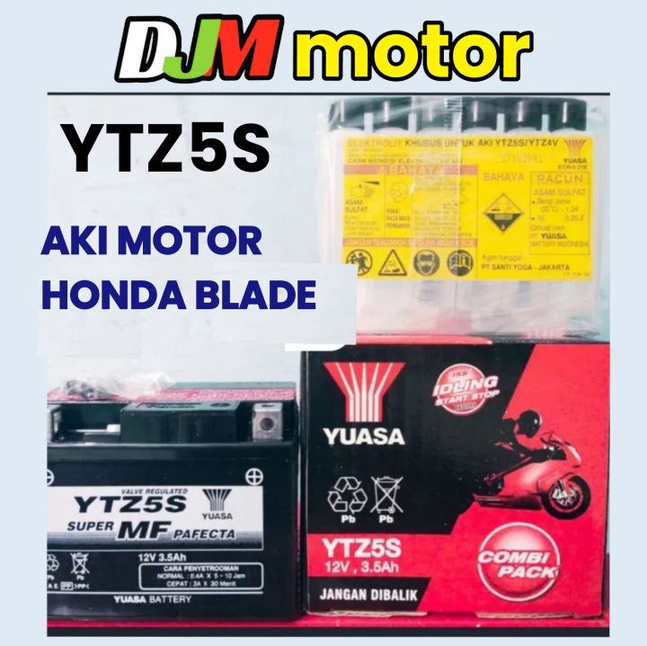 100% ORI..AKI YUASA TYPE YTZ5S UNTUK MOTOR HONDA BLADE, (100% ORIGINAL