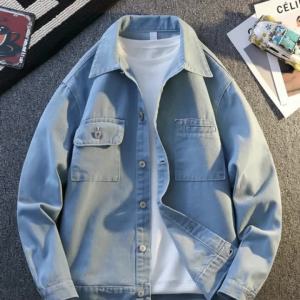 Man Coat Classic Denim Jackets For Man Relaxed Fit Streetwear Lightweight Comfortable Modern Design