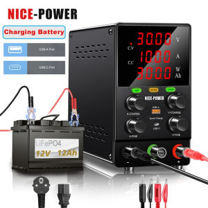 2024 Newest Battery Charging DC Laboratory Power Supply Adjustable Digit Display Variable Switching Power Supply 30V 10A 60V 120V 3A