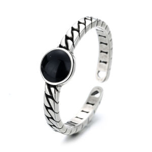 VENTFILLE Bạc 925 Dày Sóng Hình Ánh Sáng Hai Lớp Nhẫn Hợp Thời Trang Đơn Giản Chắc Chắn Nhẫn Đôi Nhẫn Cặp Cho Nữ Đính Hôn Quà Tặng