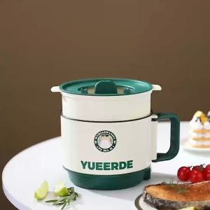 หม้อไฟฟ้า ขนาดเล็ก เหมาะสำหรับ 2-3 คน เช่น กระทะไฟฟ้า ไม่ติด มี 1/2 ชั้น ให้เลือก ควบคุมอุณหภูมิได้ 2 ความร้อน 10 วินาที หุง ตูดล, ตูดล, ผัด, ชาบู