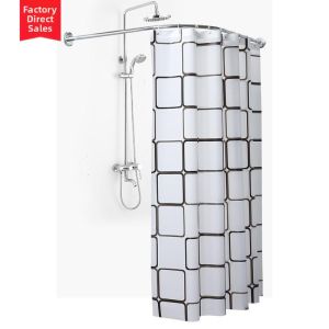 Stainless Steel No-drilling Adjustable Shower Curtain Rod