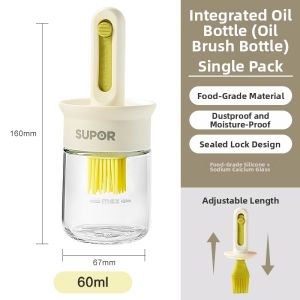 Supor | Oil Brush and Bottle in One Heat-resistant Grill Brush
