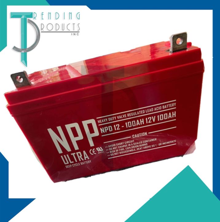 NPP Deep Cycle Battery, NPD12 100AH 12V 100AH Heavy Duty Valve ...