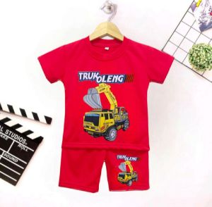 SETELAN ANAK LAKI LAKI MOTIF TRUK OLENG 2-9 TAHUN
