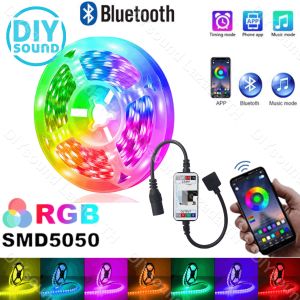 DIYsound 🔥รับประกัน20 ปี🔥 ไฟแต่งห้อง ไฟติดห้อง ไฟตกแต่งห้อง ไฟ LED 12V RGB 5050 แบบเสน การซิงโครไนซ์เพลง การไล่ระดับสีที่มีสีสัน