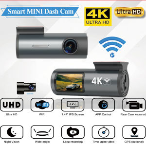 4K mini front and rear parking camera app controls parking monitoring Built-in Wi-Fi GPS super night vision 24-hour parking moni