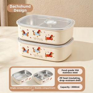 XIAOCHUSHU | Insulated Lunch Box Stainless Steel