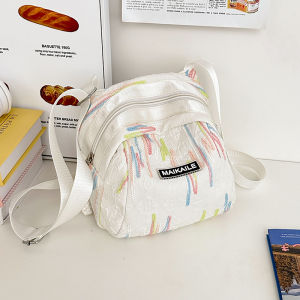 กระเป๋าผ้าใบผูกข้างแบบลำลองสำหรับเดินทาง COCOBAG & KUENA กระเป๋าสะพายไหล่แบบผ้าไนลอนสำหรับทั้งชายและหญิง กระเป๋าโทรศัพท์มือถือแบบลำลอง ปิดด้วยซิป กระเป๋าทรงเรขาคณิตขนาดเล็ก