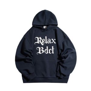 BDCT Spring Autumn New Loose Fit Hoodie Mens Casual Overhead Sweatshirt Couples Printed Hat Shirt Polyester Cotton Blend