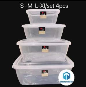 UNIDAS Thick Section Rectangular Food Keeper (S M L XL sold per piece)(PLASTIC SUPPLIER)
