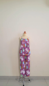 PIYAMA WANITA KAOS SPANDEX IMPORT BAJU TIDUR TANKTOP CELANA PANJANG PREMIUM ALL SIZE READY STOCK