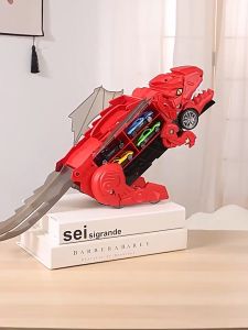 Transport Dinosaur Truck with Foldable Sliding Race Model Track Best DIY Birthday Gifts Toys Dinosaur Swallowing Car