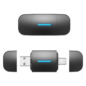 2025 NEW Wireless Carplay Android Auto 2In1 Smart Dongle Adapter 5GWIFI BT5.2 For 99% OEM Car Comes With USB & TYPE-C Interfaces