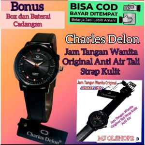 JAM TANGAN WANITA TERBARU ANTI AIR /JAM TANGAN WANITA TALI KULIT MEWAH DAN ELEGAN