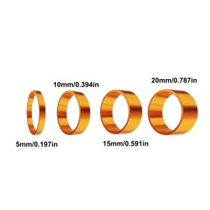 Bicycle Headset Spacer 5MM 10MM 15MM 20MM Bike Handlebar Stem & Headset Stem Spacer Set Fit 1 1/8-Inch Stem For Most Bikes