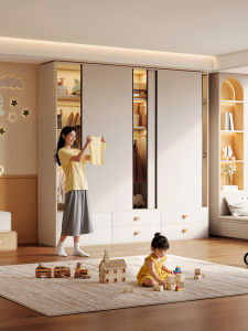 Children Modern Minimalist Sliding Door Wardrobe