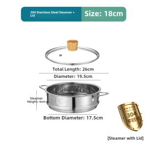 Home Use 304 Stainless Steel Steamer Rack Egg Steamer Grid Pot Grid Steamed Buns Steamer Lid Kitchen Cooking Utensils