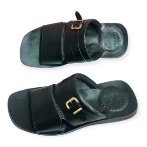 SANDAL KULIT PRIA ( GARANSI KULIT SAPI 100% ) MODEL 4017 HITAM ( PREMIUM HIGH QUALITY )