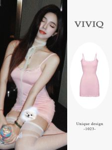 American Style Spicy Girl Lace Trim Belted Slim Fit Short Dress Womens Summer New Pure Desire Strapless Mini Dress