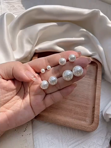 Earrings for Women Light Luxury Niche Design Pearl Earrings INS Style Gift for GF Non Tarnish and Not Faded
