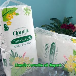 [Einmilk Camellia Oil Diaper] Disposable Diaper Plant Based EXtract 100% Chlorine Free [Diapers Pant XL] Up to 700ml Absorbency 0.2cm Super Thin DIA220