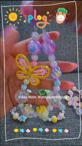 Gantungan Handphone Kupu Besar Kekinian Free Mika Gantungan Tas Kunci Strap Phone Manik